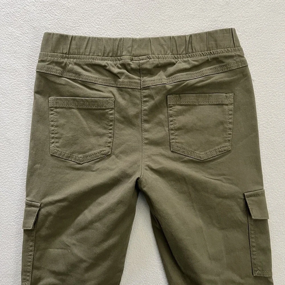 NWT Hanna Andersson Girl Utility Cotton Stretch Pants Expedition Green 140 US 12